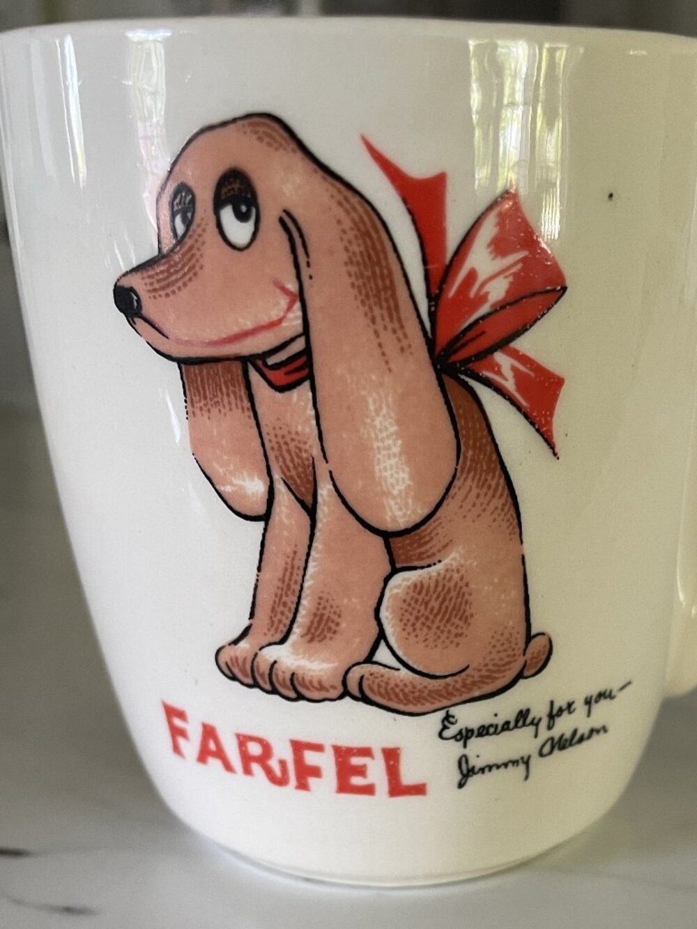 Vintage Farfel the Dog Mug By Jimmy Nelson